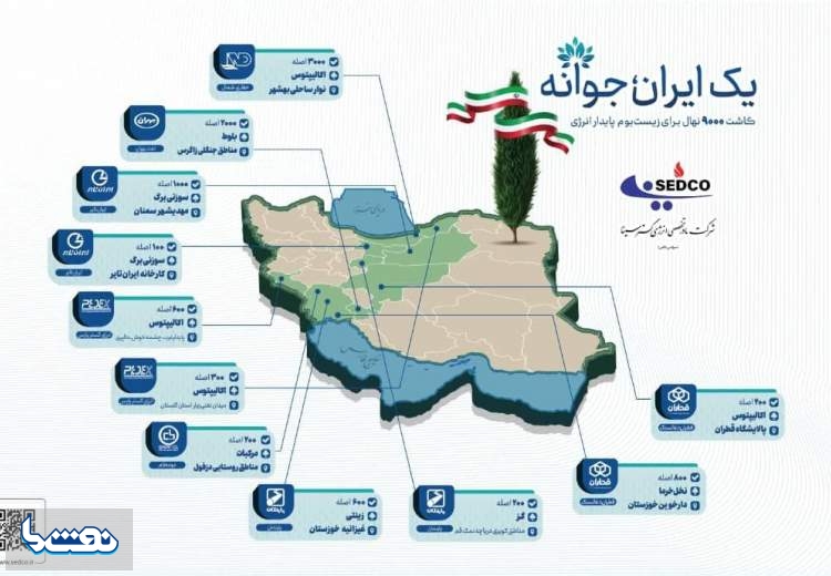 آغاز پویش «یک ایران، جوانه» با کاشت ۹ هزار نهال توسط هلدینگ انرژی گستر سینا